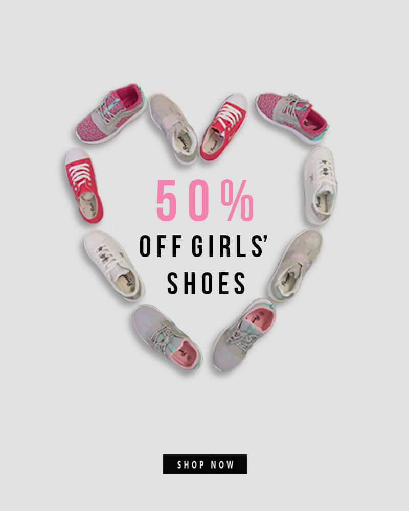 50% Off Girls' Shoes - Half-Term Offer Online and In-Store